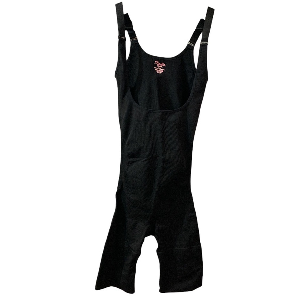 Slim Me Body Shaper Black Small/1 Adjustable Strap Open Crotch Nylon Spandex